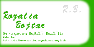 rozalia bojtar business card